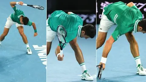 Djoković wybuchł, rakieta roztrzaskana