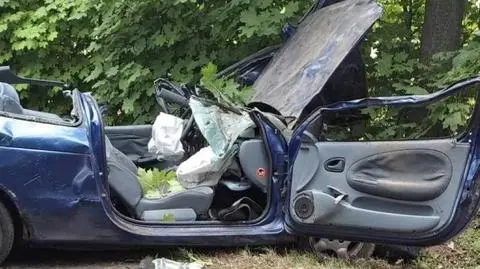 Zjechali z drogi i uderzyli w drzewa, nie żyją dwie osoby