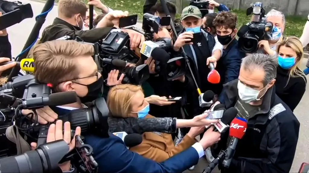 Sławomir Nowak po wyjściu z aresztu
