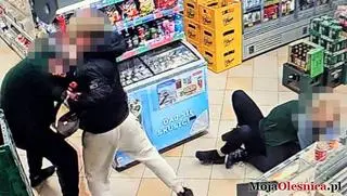 Brutalny atak na pracowników sklepu