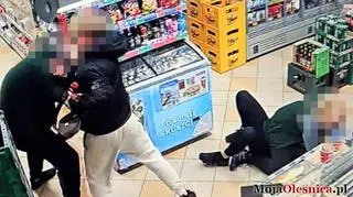 Brutalny atak na pracowników sklepu