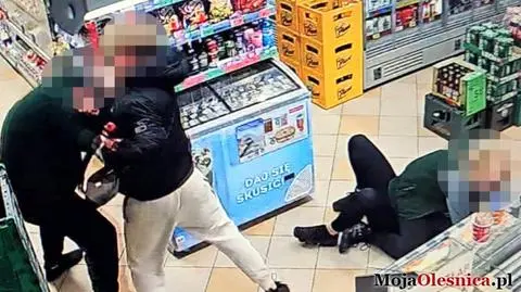 Brutalny atak na pracowników sklepu