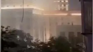 Ministerstwo obrony w Moskwie owiane dymem 
