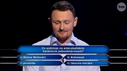 Banknot jednodolarowy za 250 tysięcy złotych. Pytanie w "Milionerach"