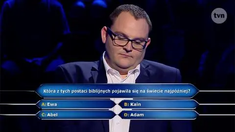 Który był młodszy, Kain czy Abel? Pytanie z "Milionerów"