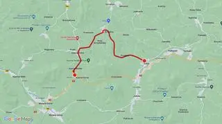 Objazd wyznaczono drogą wojewódzką 964