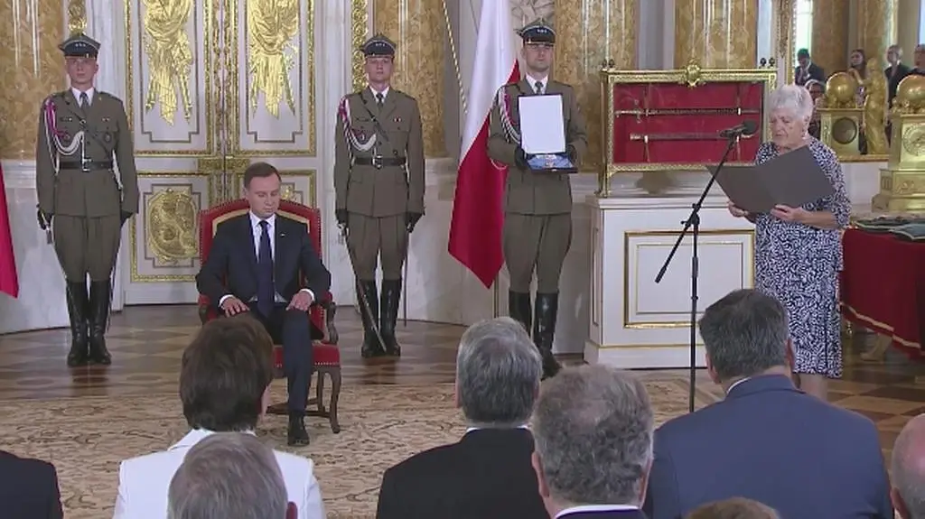Andrzej Duda odebrał odznakę Krzyża Wielkiego Orderu Odrodzenia Polski