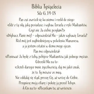 Biblia Tysiąclecia. Sdz 6, 14-18