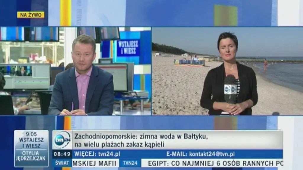 Lodowata woda w Bałtyku