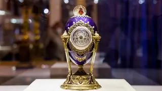 Eksponat w muzeum w Petersburgu, które posiada kolekcję jajek Faberge