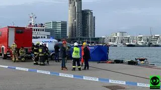 Akcja ratownicza przy Darze Młodzieży