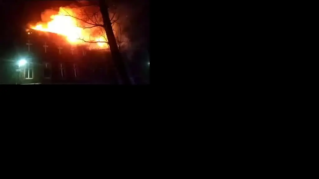 Pożar pustostanu w Bytomiu