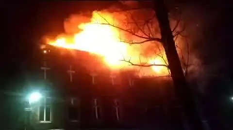 Pożar pustostanu w Bytomiu