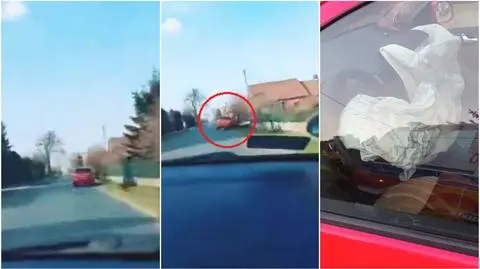 Pijany kierowca uderzył w przepust. Wszystko nagrali świadkowie