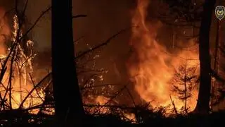 Pożar lasów w Parku Narodowym Czeska Szwajcaria