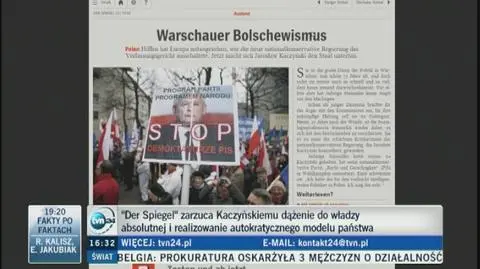 "Der Spiegel" o "warszawskim bolszewizmie" i autorytarnych dążeniach Kaczyńskiego