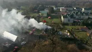 Miejsce wybuchu gazu w budynku mieszkalnym w Ustroniu