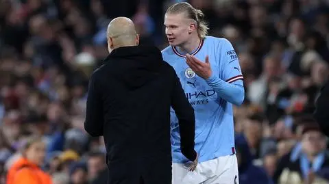 Haaland chciał szóstego gola, musiał zejść. Guardiola "zabrał" mu rekord