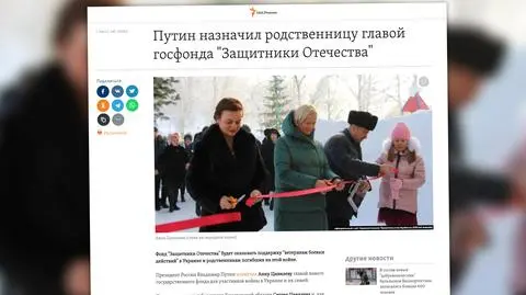 Fundacja ma zapewnić "godne życie" żołnierzom, walczącym w Ukrainie. Na jej czele krewna Putina   