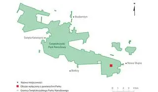 Oderwany fragment Świętokrzyskiego Parku Narodowego