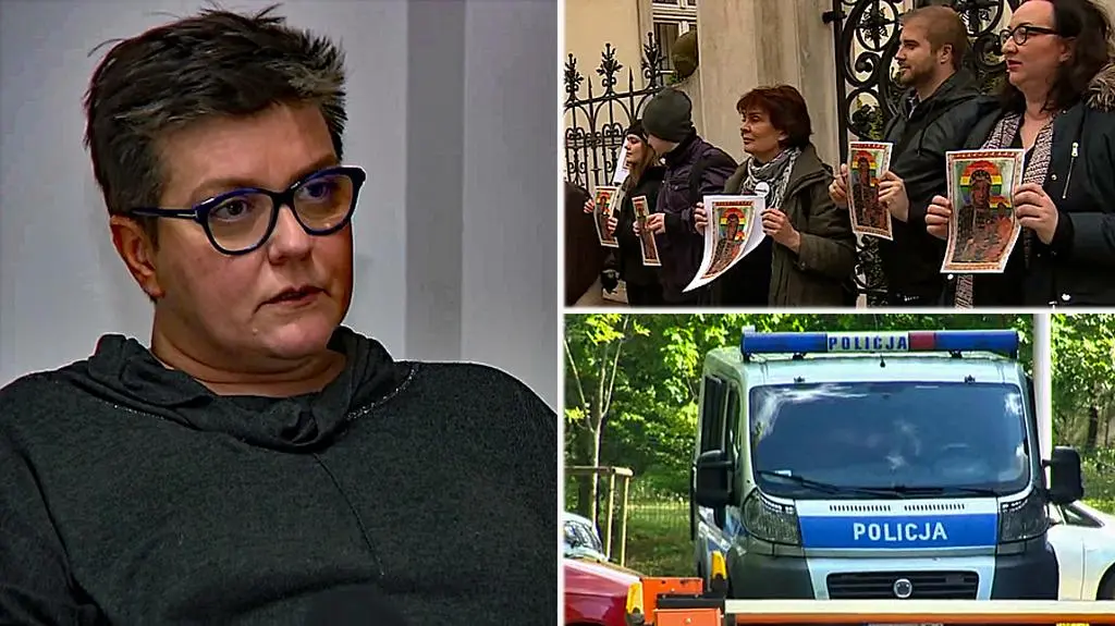 Rozwiesiła plakaty Matki Boskiej z tęczową aureolą. Usłyszała zarzut