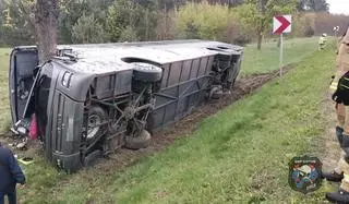 Wypadek autokaru w miejscowości Polaki koło Siedlec