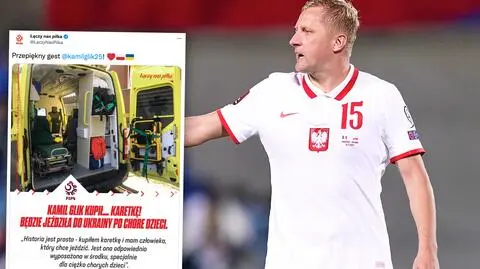 Kamil Glik kupił karetkę, która pomoże ratować dzieci w Ukrainie