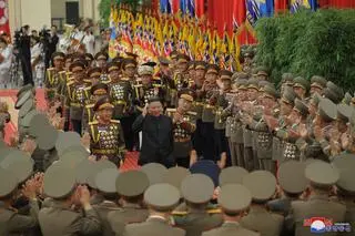Kim Dzong Un w lipcu 2021 roku w Pjongjangu