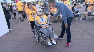 Reporter TVN24 w rozmowie z 80-letnią zawodniczką