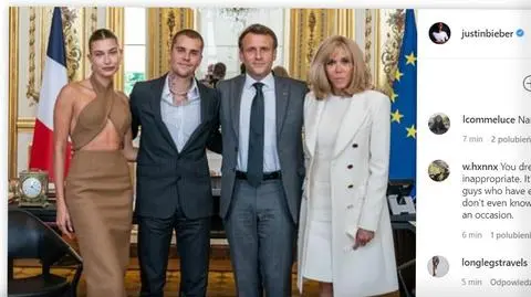 Bieber spotkał się z Macronem. Opublikował zdjęcie