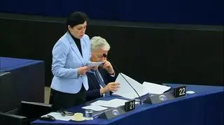 Vera Jourova podczas debaty na temat praworządności w Polsce . Cała wypowiedź
