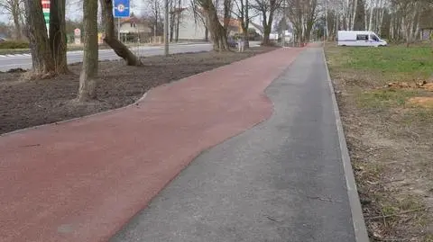 Krzywa ścieżka rowerowa w Jaworznie