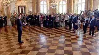 Całe wystąpienie prezydenta Andrzeja Dudy po wręczeniu odznaczeń