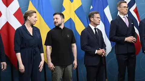 Uczestnicy szczytu w Sztokholmie