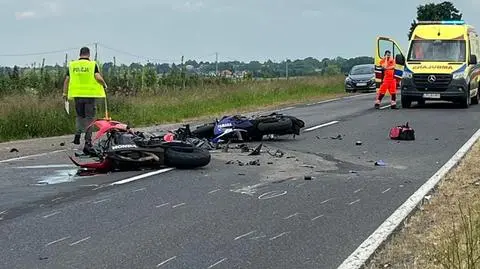 Zderzenie dwóch motocykli z ciężarówką. Nie żyje kobieta i mężczyzna