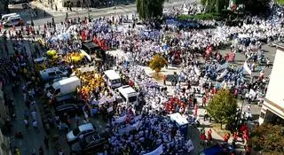 Protest pracowników służby zdrowia