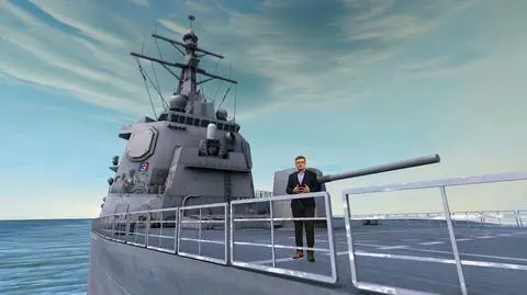 Amerykański niszczyciel płynie w stronę Syrii