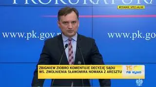 Ziobro: rodzi się pytanie o związek między wypowiedziami Donalda Tuska a decyzją sądu