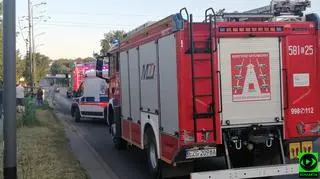 Wypadek motocyklisty z radiowozem w Zgierzu
