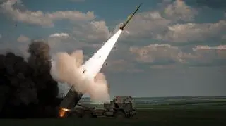 HIMARS launches a rocket on the Bakhmut direction on May 18, 2023 in Donetsk Oblast, Ukraine. 