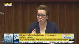 Anna Zalewska: Miliard złotych zostanie zabrany samorządowcom? To nieprawda