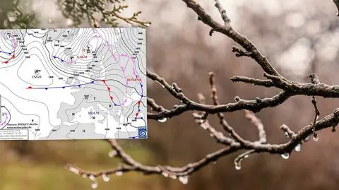 Polska pod wpływem wiru niżowego Sarai. Niesie opady deszczu i silniejsze porywy wiatru