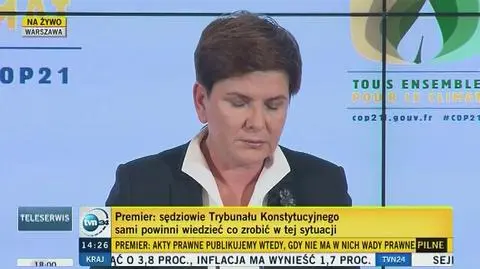 Premier przekonuje że publikacja wyroku Trybunału nie jest wstrzymywana