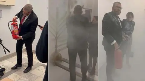Grzegorz Braun zgasił świece chanukowe