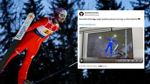 Rozpaczliwa walka w powietrzu. Skoczek runął na zeskok