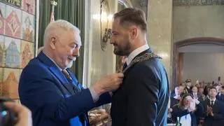 Były i obecny prezydent Krakowa: Jacek Majchrowski i Aleksander Miszalski