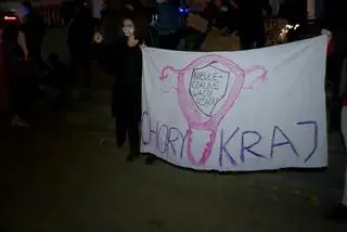 Poznań-Protesty po wyroku Trybunału Konstytucyjnego w sprawie aborcji
