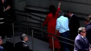 Cristina Fernandez de Kirchner przed wejściem do Kongresu Narodowego 