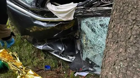Wjechał do lasu i uderzył w drzewa