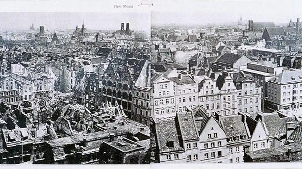 Rynek w 1945 i w 1970 roku